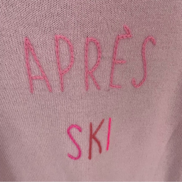 NEW Golden Sun 100% Cashmere Crew Après Ski Pink Small Medium Sweater Women’s 21 - Picture 6 of 8